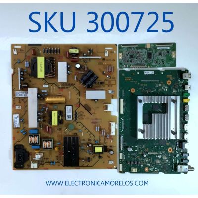 KIT TARJETAS PARA TV SONY /MAIN A-5027-308-A / 1-009-724-31 / A5027308A / FUENTE 1-004-422-22 / APS-434/B (CH) / T-CON HV550QUBN5M 1567K / MOD KD-55X80J / KD55X80J 